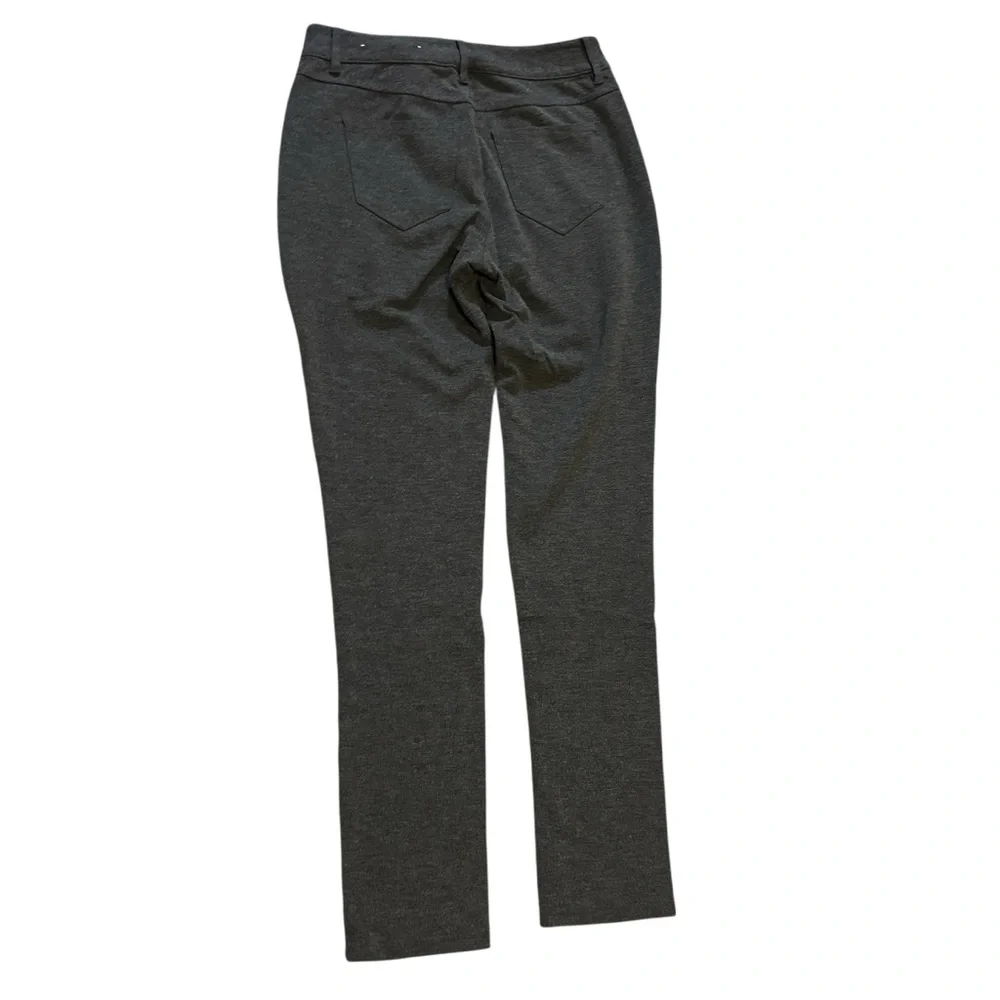 Cato Pants Size 2 Charcoal Grey Knit Straight Leg Rayon Nylon Spandex Versatile